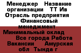 Менеджер › Название организации ­ ТТ-Ив › Отрасль предприятия ­ Финансовый менеджмент › Минимальный оклад ­ 35 000 - Все города Работа » Вакансии   . Амурская обл.,Тында г.